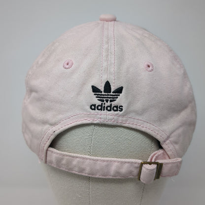 Adidas Slideback Baseball Cap Pink One Size Adjustable Embroidered Trefoil