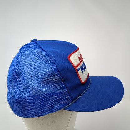 Air Force Patch Snapback Rope Trucker Hat Blue One Size Mesh Back
