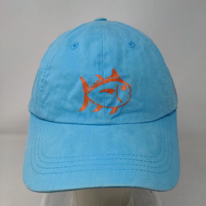 Southern Tide Slideback Hat Blue One Size Adjustable Embroidered 5 Panel Cotton