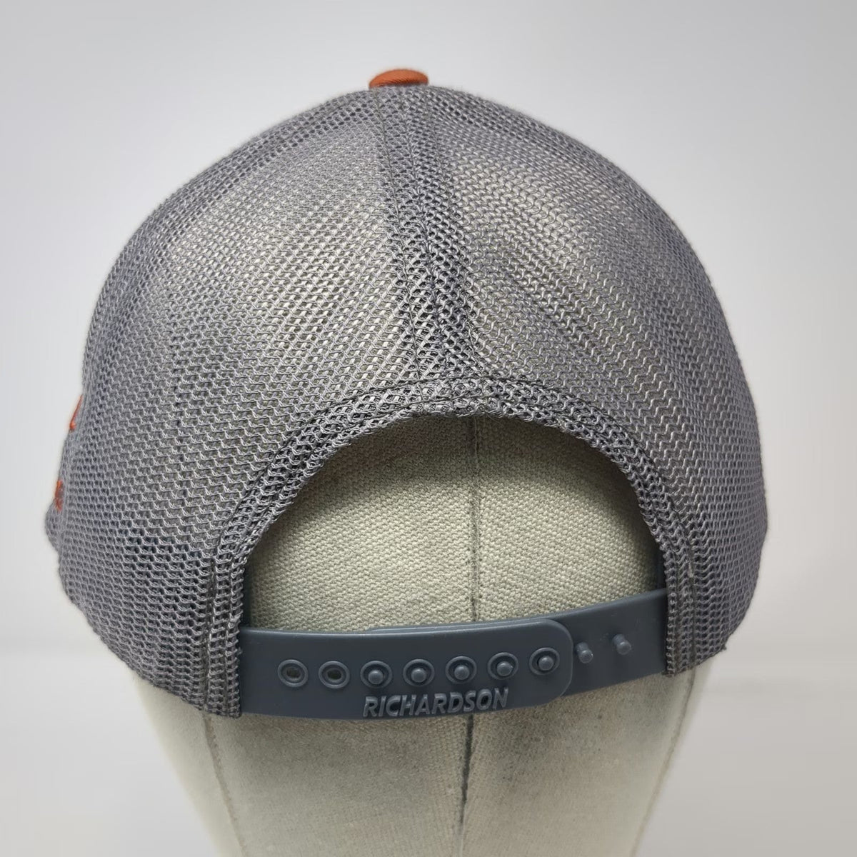 Richardson Trucker Hat Gray Orange OSFM Mesh Snapback Amalgamated Sugar Patch
