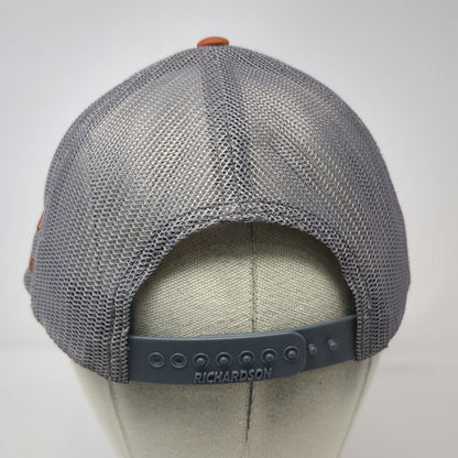 Richardson Trucker Hat Gray Orange OSFM Mesh Snapback Amalgamated Sugar Patch