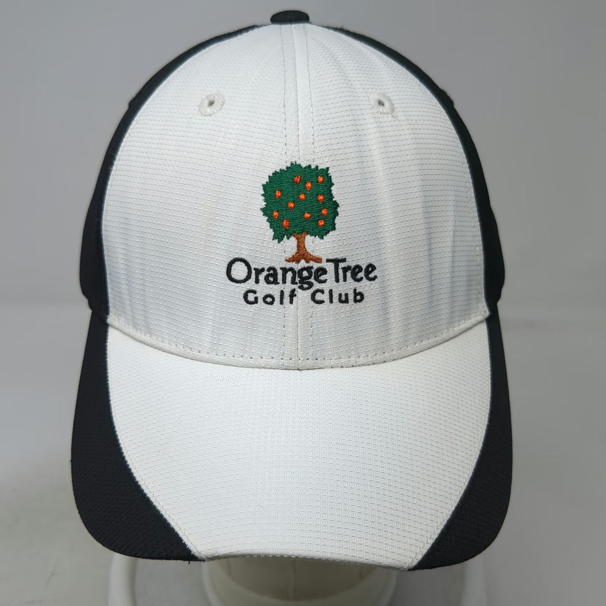 Imperial Orange Tree Golf Club Baseball Cap White OSFM Mesh Strapback Hat Tech