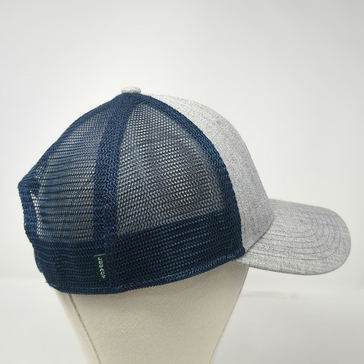 Legacy Trucker Hat Gray Blue One Size 1000 Islands New York Mesh Snapback Patch