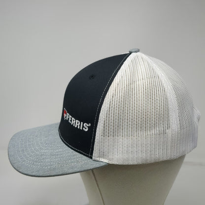 Richardson Trucker Hat Black Gray White One Size Ferris Logo Mesh Back Snapback