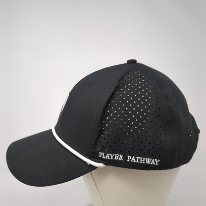Player Pathway Snapback Rope Hat Black One Size Adjustable Embroidered