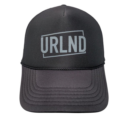 URLND Snapback Trucker Hat Black OSFM Adjustable Mesh Back Rope Otto Collection