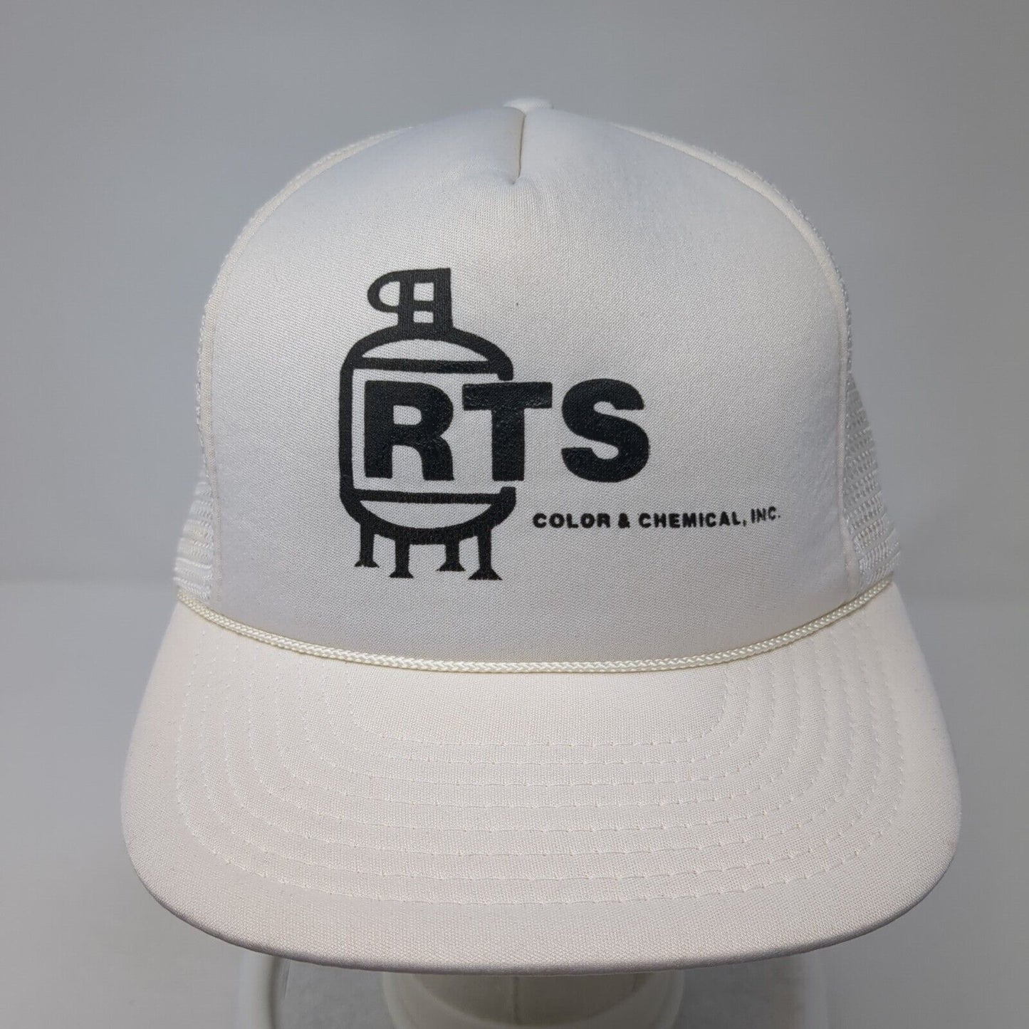 RTS Color & Chemical Inc Snapback Rope Trucker Hat White Cream One Size