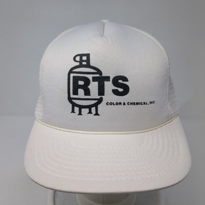 RTS Color & Chemical Inc Snapback Rope Trucker Hat White Cream One Size
