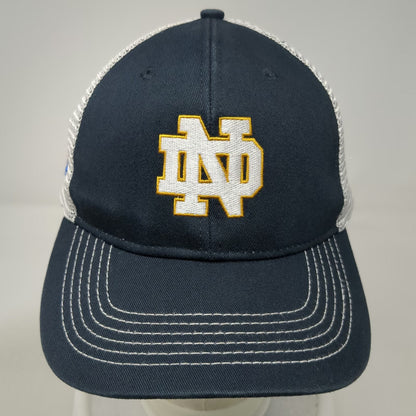 Notre Dame NCAA ahead Trucker Hat Blue White One Size Fiesta Bowl Snapback Patch