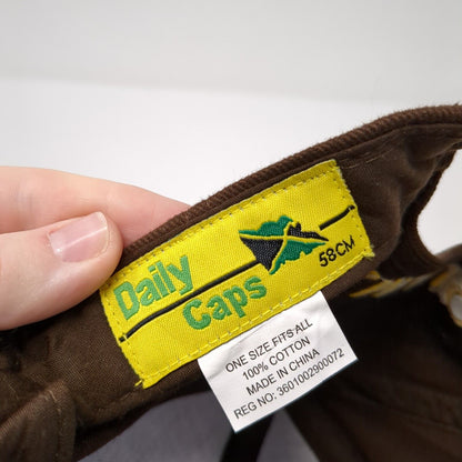 No Problem Jamaica Slideback Hat Brown One Size Adjustable Daily Caps