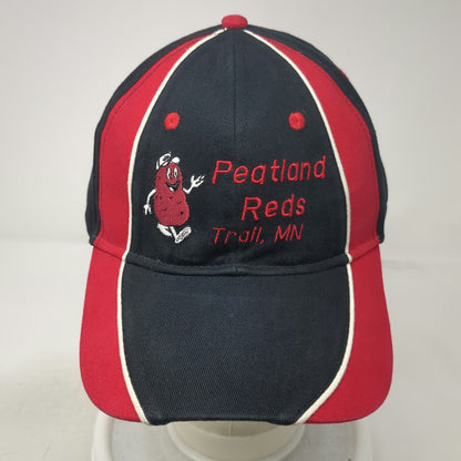 Otto Baseball Cap Black Red One Size Peatland Reds Trail MN Potato Mascot Hat