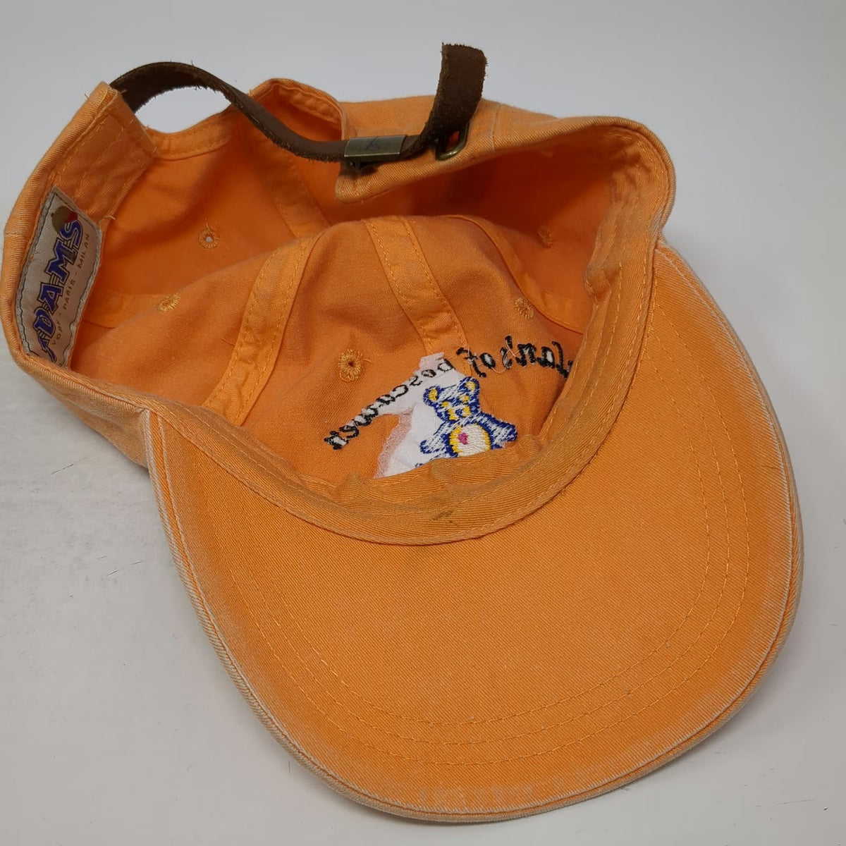 Adams Baseball Cap Orange One Size Alans of Boscawen Golf Scramble Bear NH Hat