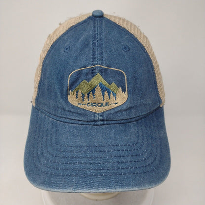 Cirque Snapback Trucker Hat Multicolor OSFA Adjustable Mesh Back Denim Otto