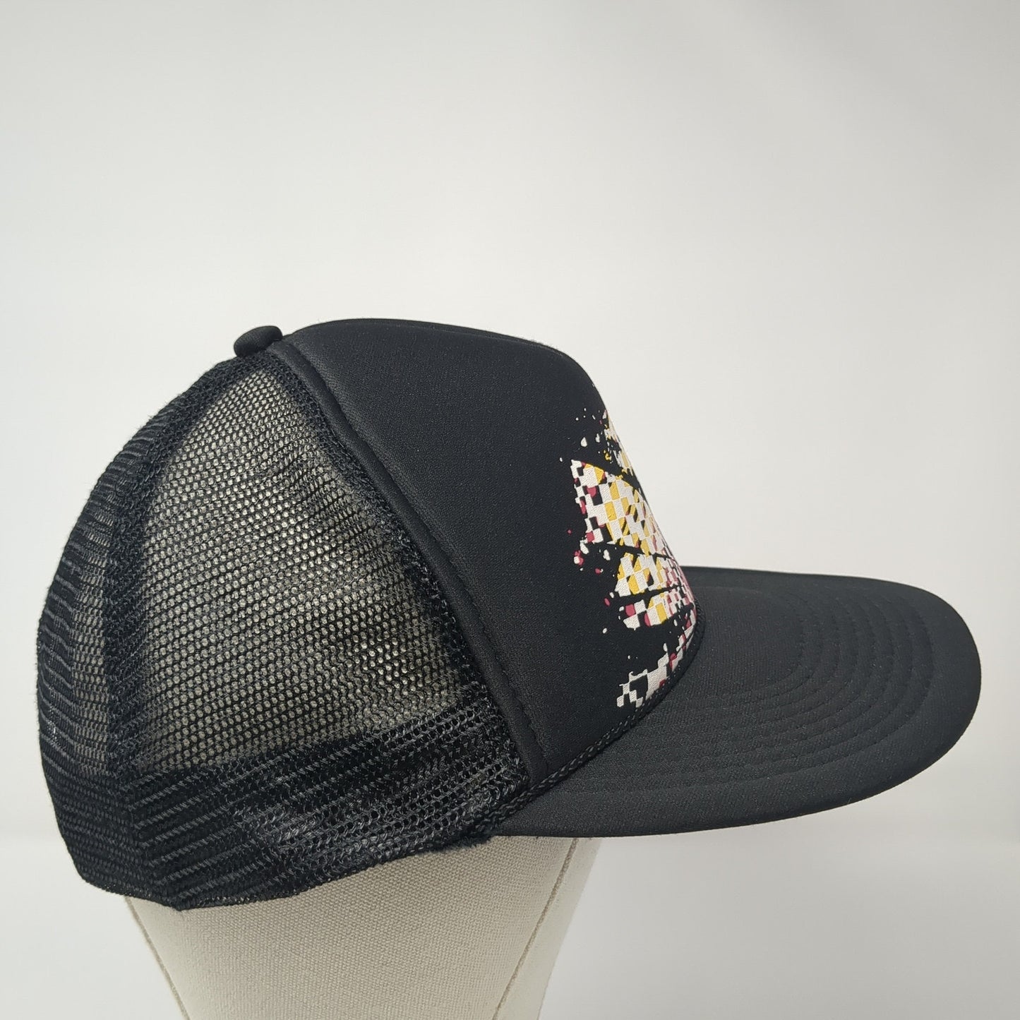 Vans Off The Wall Snapback Mesh Back Trucker Hat Black One Size Otto