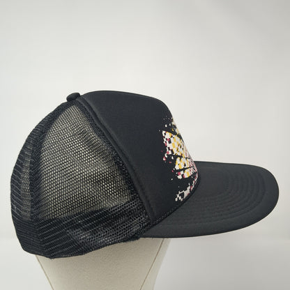Vans Off The Wall Snapback Mesh Back Trucker Hat Black One Size Otto