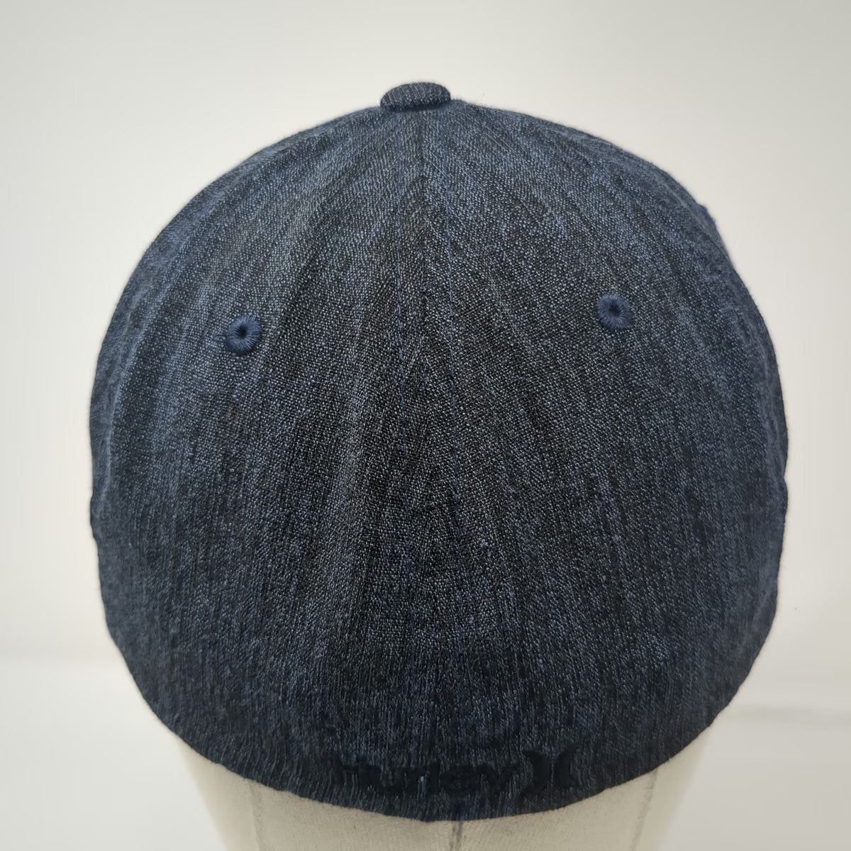 Hurley Baseball Cap Blue XL Flexfit Marled Heather Fabric Embroidered Hat