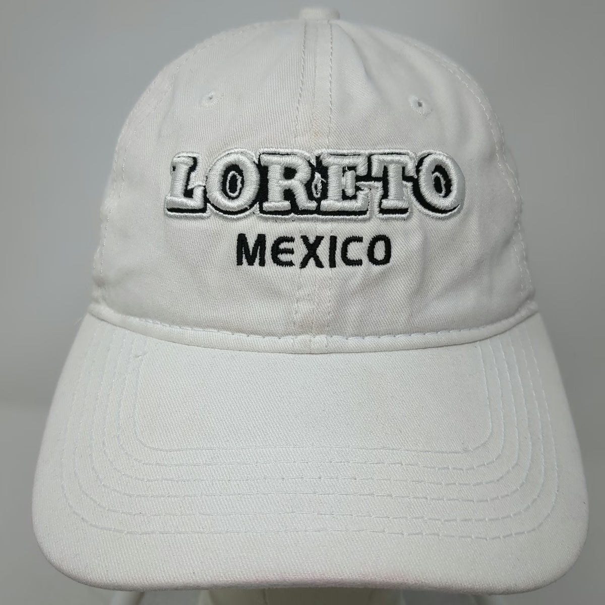 Invasion Loreto Mexico Embroidery White Baseball Cap Hat One Size Slideback
