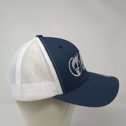 AFP Montana Snapback Mesh Back Trucker Hat Blue One Size Adjustable