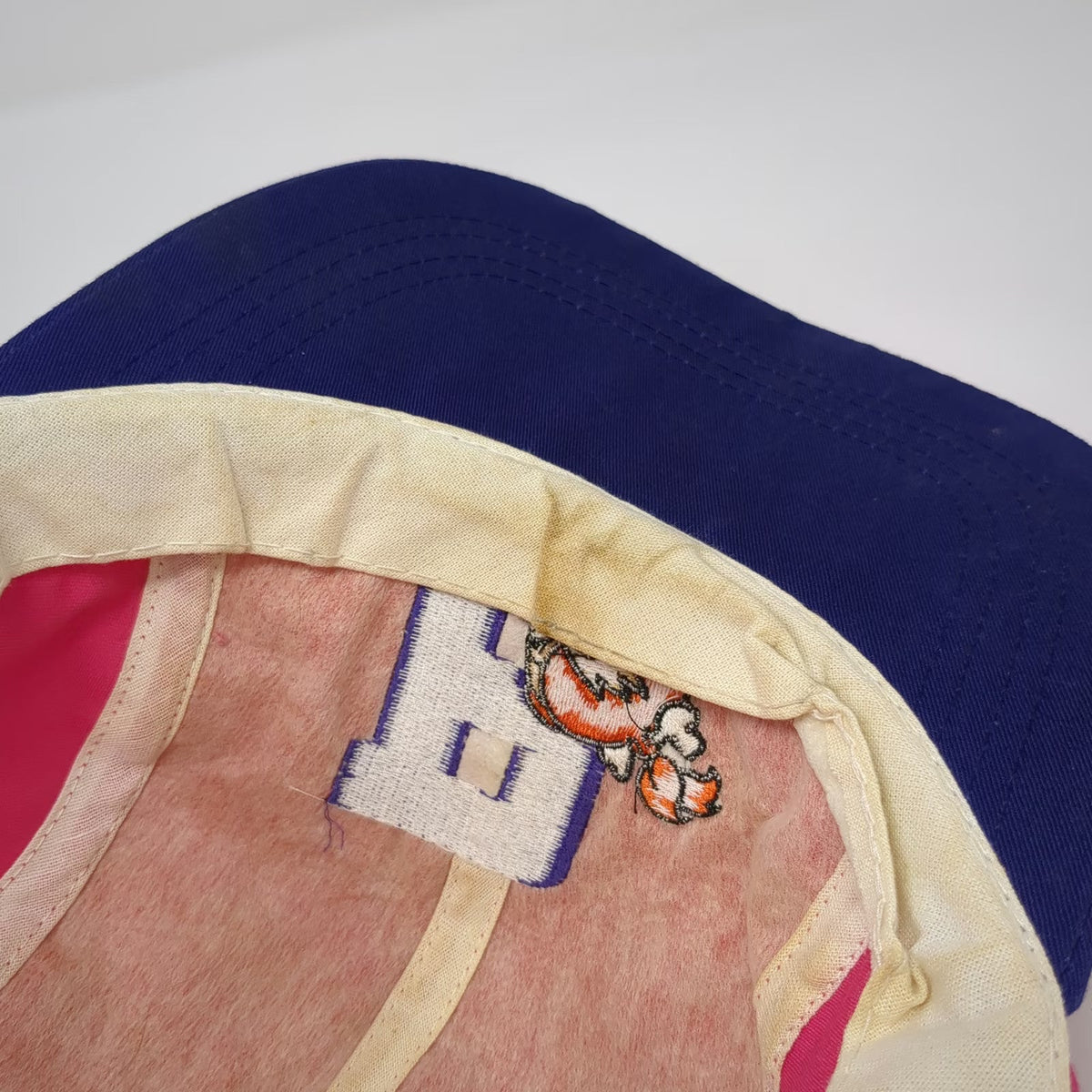 The Flintstones Pebbles Bedrock U Hat Snapback Pink Blue One Size 5 Panel