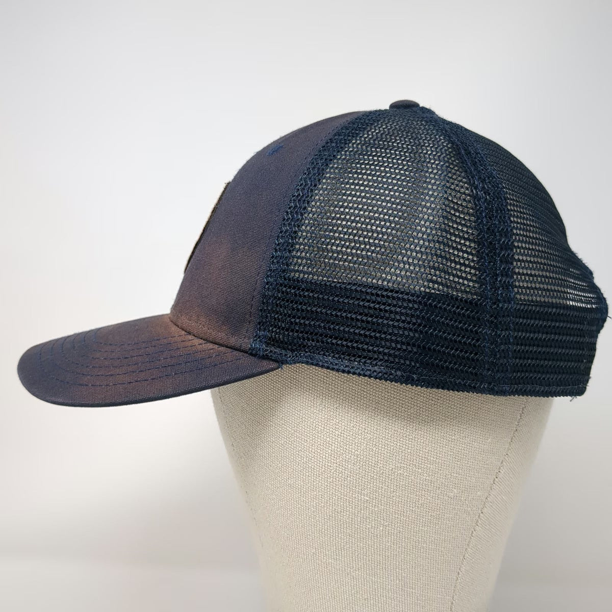 Legacy Trucker Hat Blue One Size Hanalei Kauai Hawaii Leather Patch Snapback