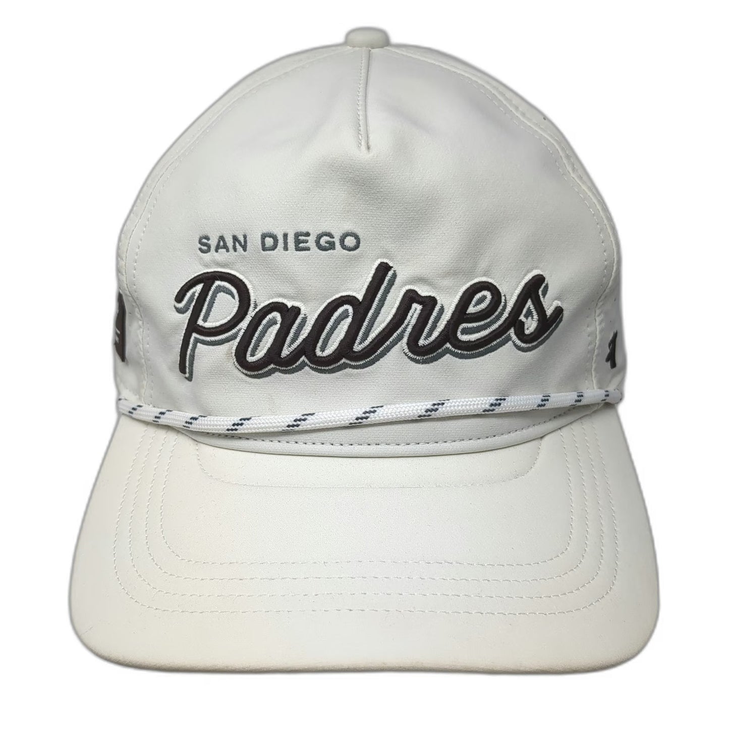'47 San Diego Padres MLB White One Size 5 Panel Hat Rope Rawlings Perforated