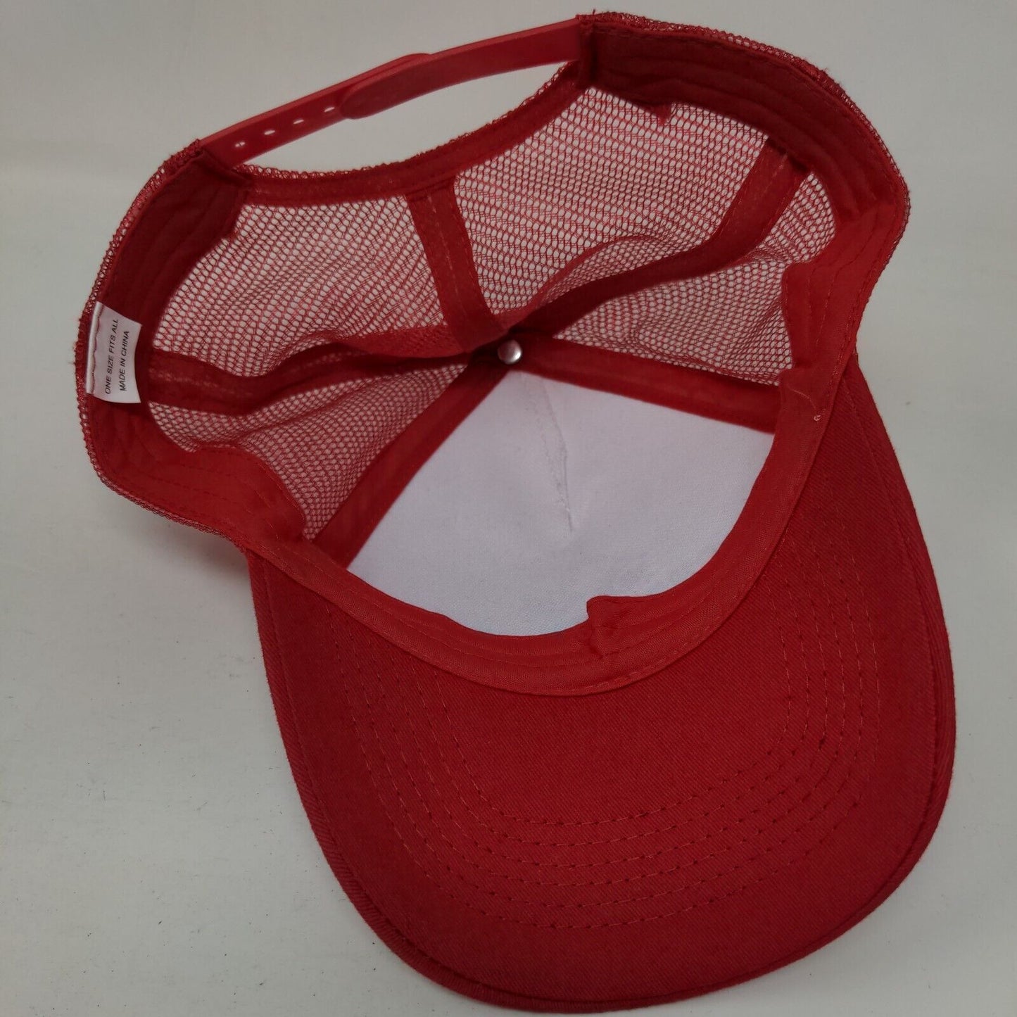 Shark Week Snapback Trucker Hat Red OSFA 5 Panel Mesh Back Discovery Channel