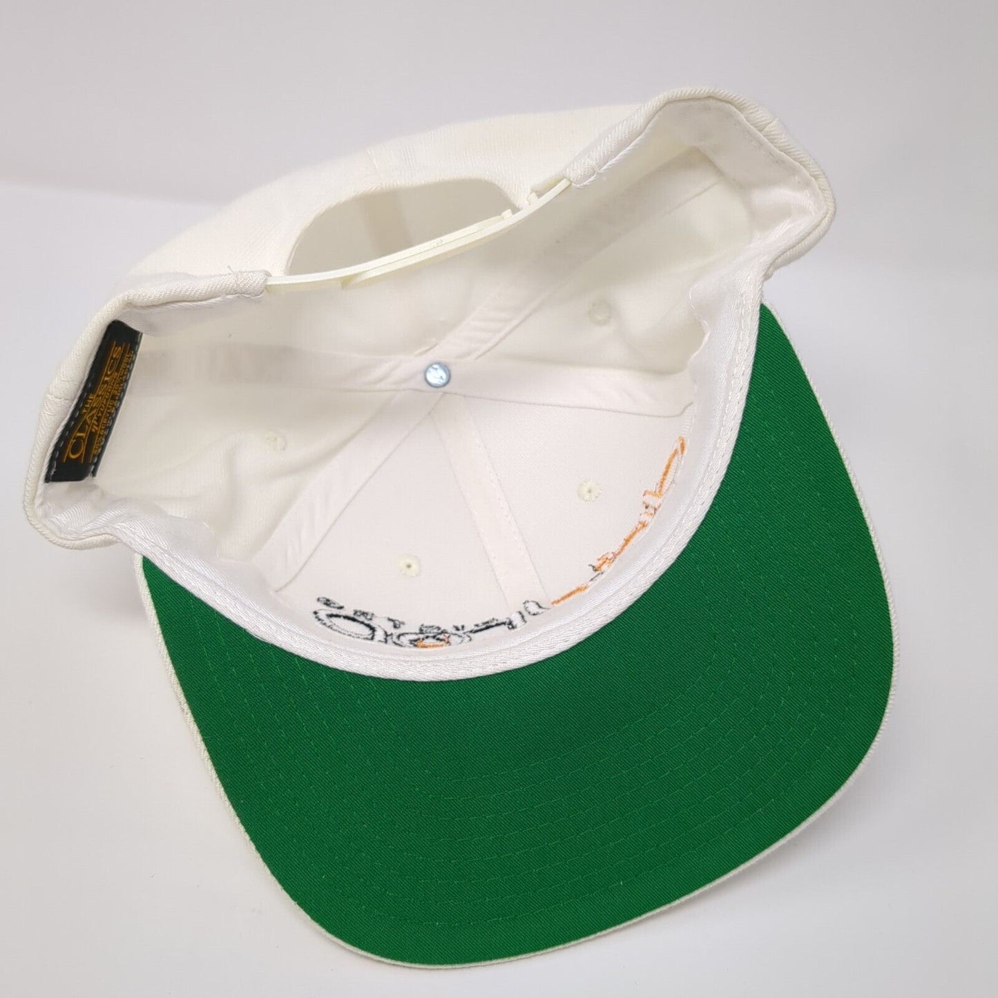 Distro Dripdrop Snapback Hat Cream One Size Adjustable Embroidered Yupoong