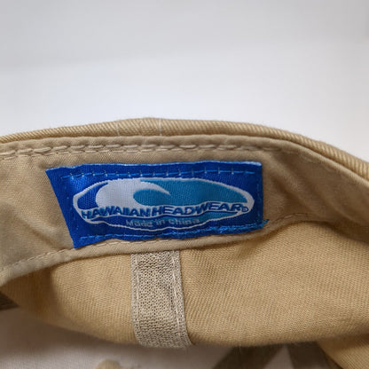 Hawaii Snapback Hat Tan OS Adjustable Embroidered 6 Panel Hawaiian Headwear