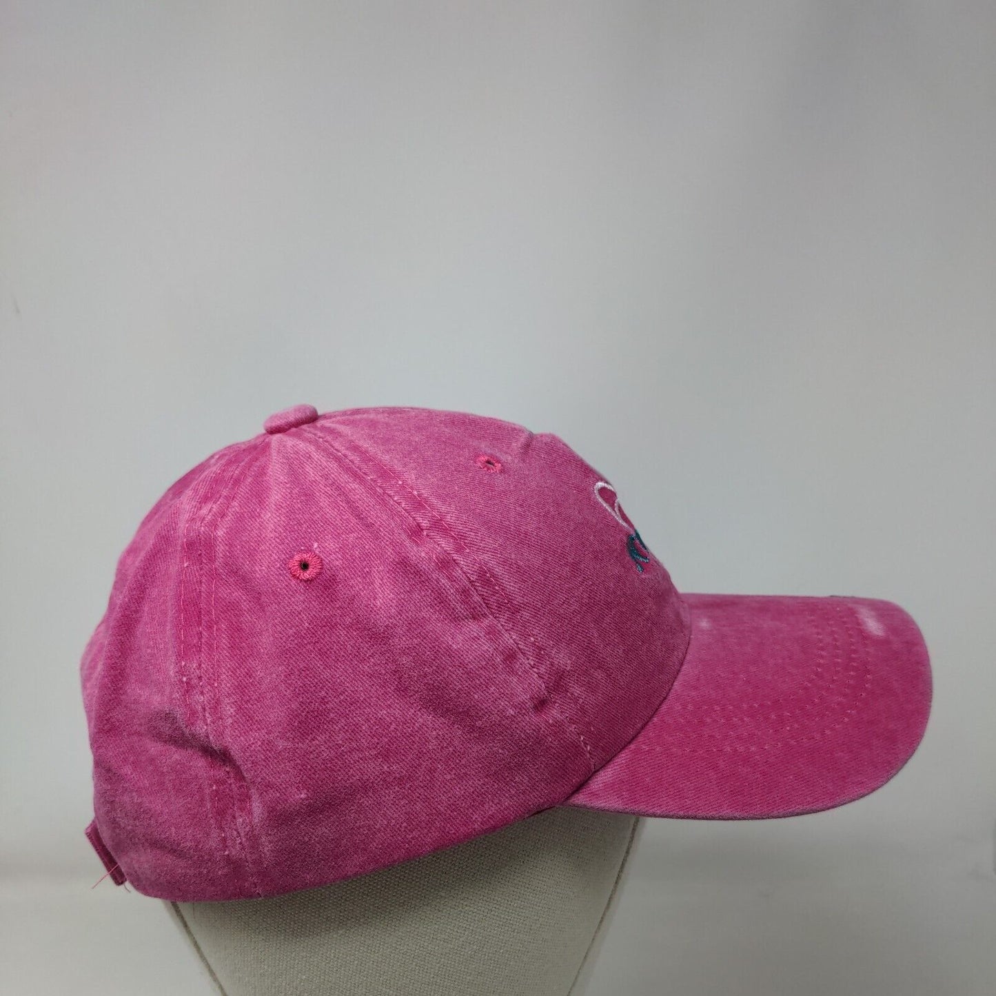 NOLA New Orleans Adult Strapback Hat Pink OS Adjustable Embroidered 6 Panel