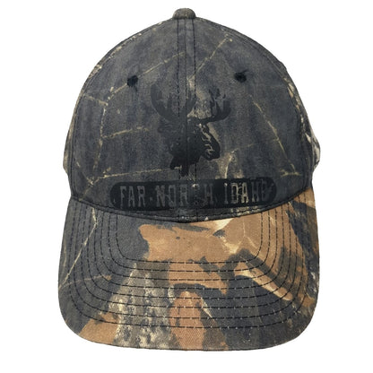 Port Authority Baseball Cap Gray One Size Moose Far North Idaho Camo Woods Hat