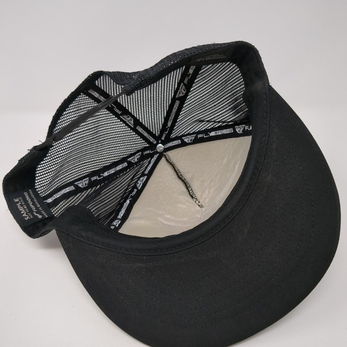 Fly Racing Snapback Mesh Back Trucker Hat Black One Size Solid Yupoong