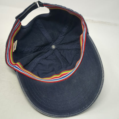 Old Navy Baseball Cap Blue L Winged 2 Gym Graphic Rainbow Stripe Sweatband hat