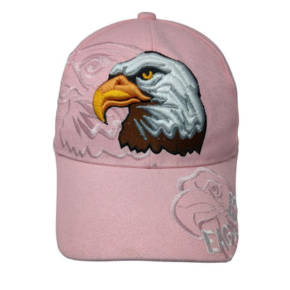 Eagles Strapback Hat Pink One Size Adjustable Embroidered 6 Panel