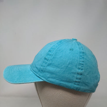 Unbranded Strapback Hat Blue OSFM Adjustable 6 Panel Vent Holes Blank