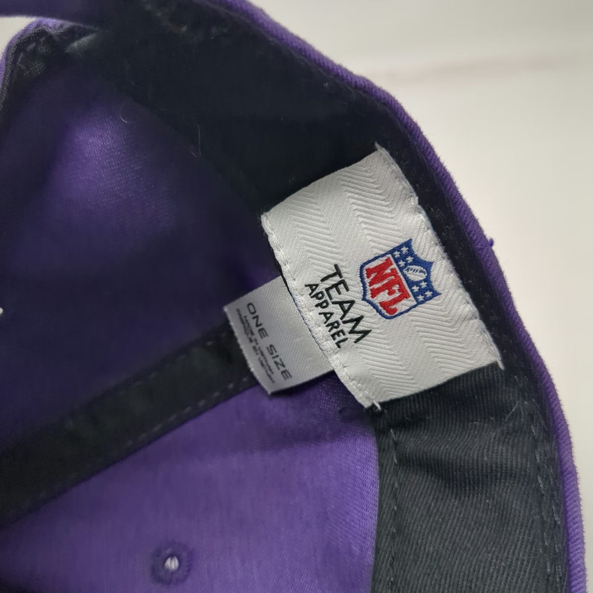 Minnesota Vikings NFL Team Apparel Hat Purple OSFM Strapback Embroidered Logo