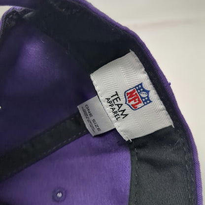 Minnesota Vikings NFL Team Apparel Hat Purple OSFM Strapback Embroidered Logo