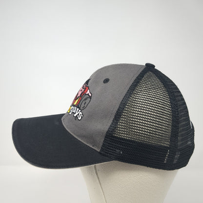 The Beer Guys Strapback Trucker Hat Black One Size Mesh Back Colorblock