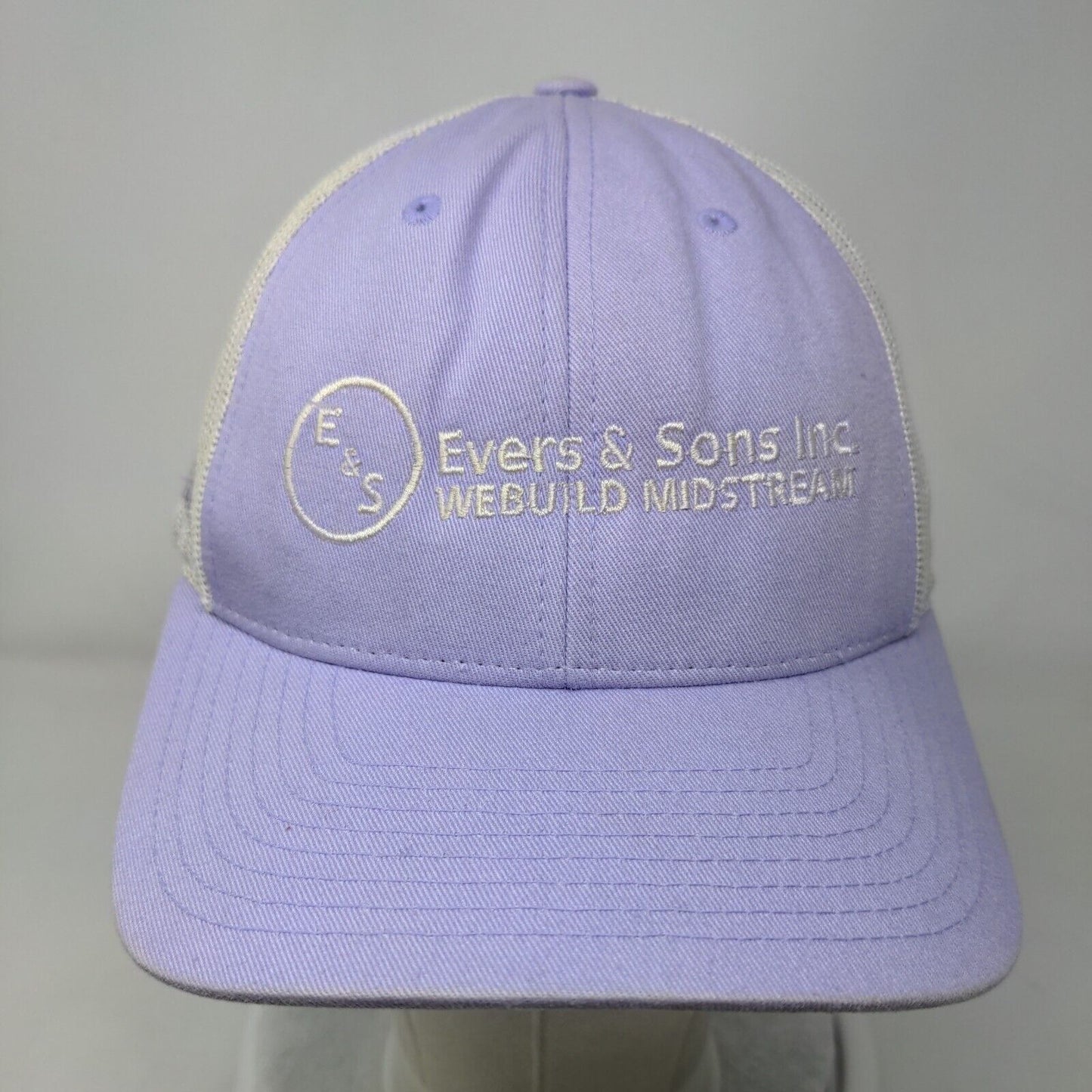 Evers & Sons Snapback Mesh Back Trucker Hat Purple M/L Colorblock