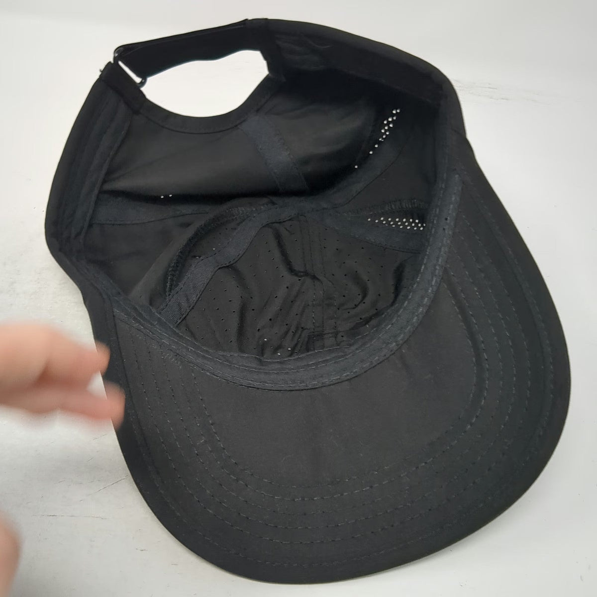Baseball Cap Black One Size USA Sport Group Patch Perforated Strapback Hat