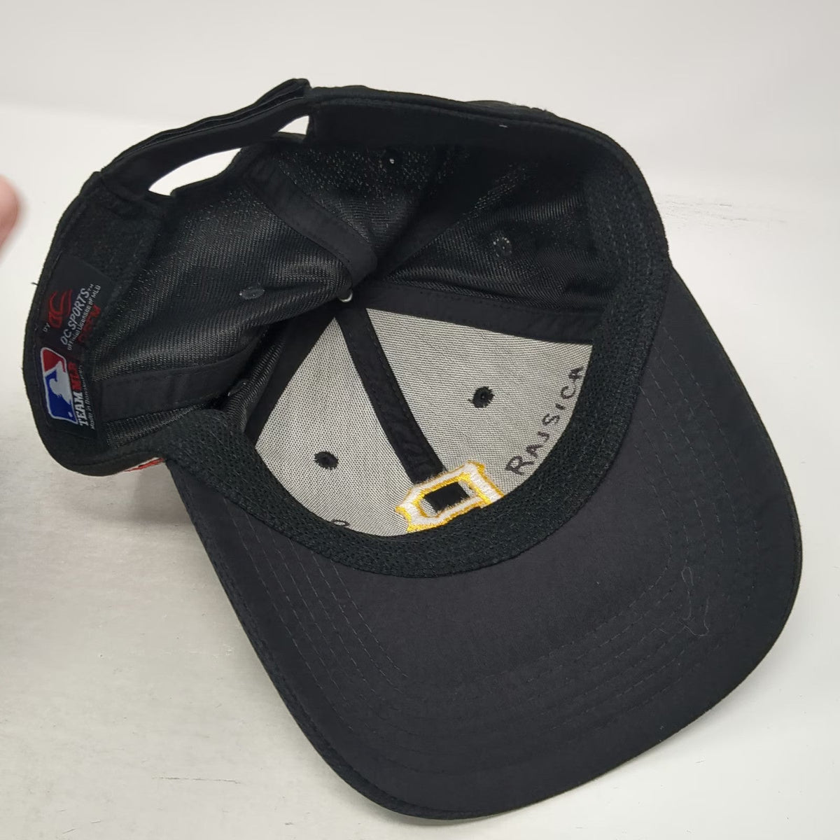 Pittsburgh Pirates MLB OC Sports Baseball Cap Black Yellow One Size OSFM Mesh