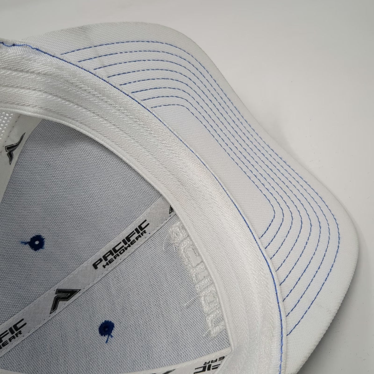 Pacific Headwear Baseball Cap Blue M Action Garage Door Mesh Back Flexfit Hat