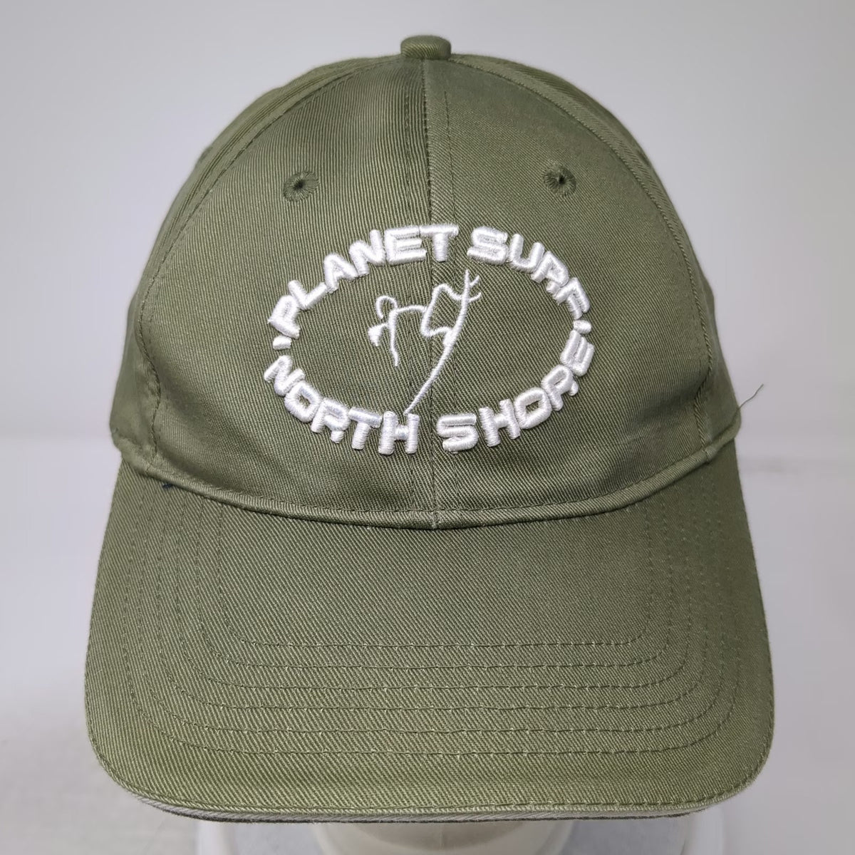 Planet Surf Baseball Cap Green One Size North Shore Hawaii Cotton Stretch Hat