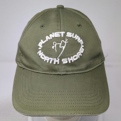 Planet Surf Baseball Cap Green One Size North Shore Hawaii Cotton Stretch Hat