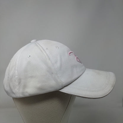 Disney Pink Logo Strapback Hat White Adult Embroidered Adjustable 6 Panel