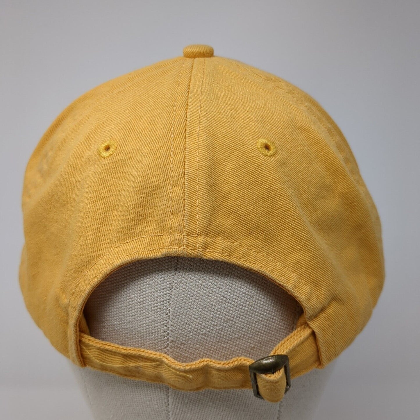 Smiley Creek Lodge Slideback Hat Yellow OSFA Adjustable Embroidered