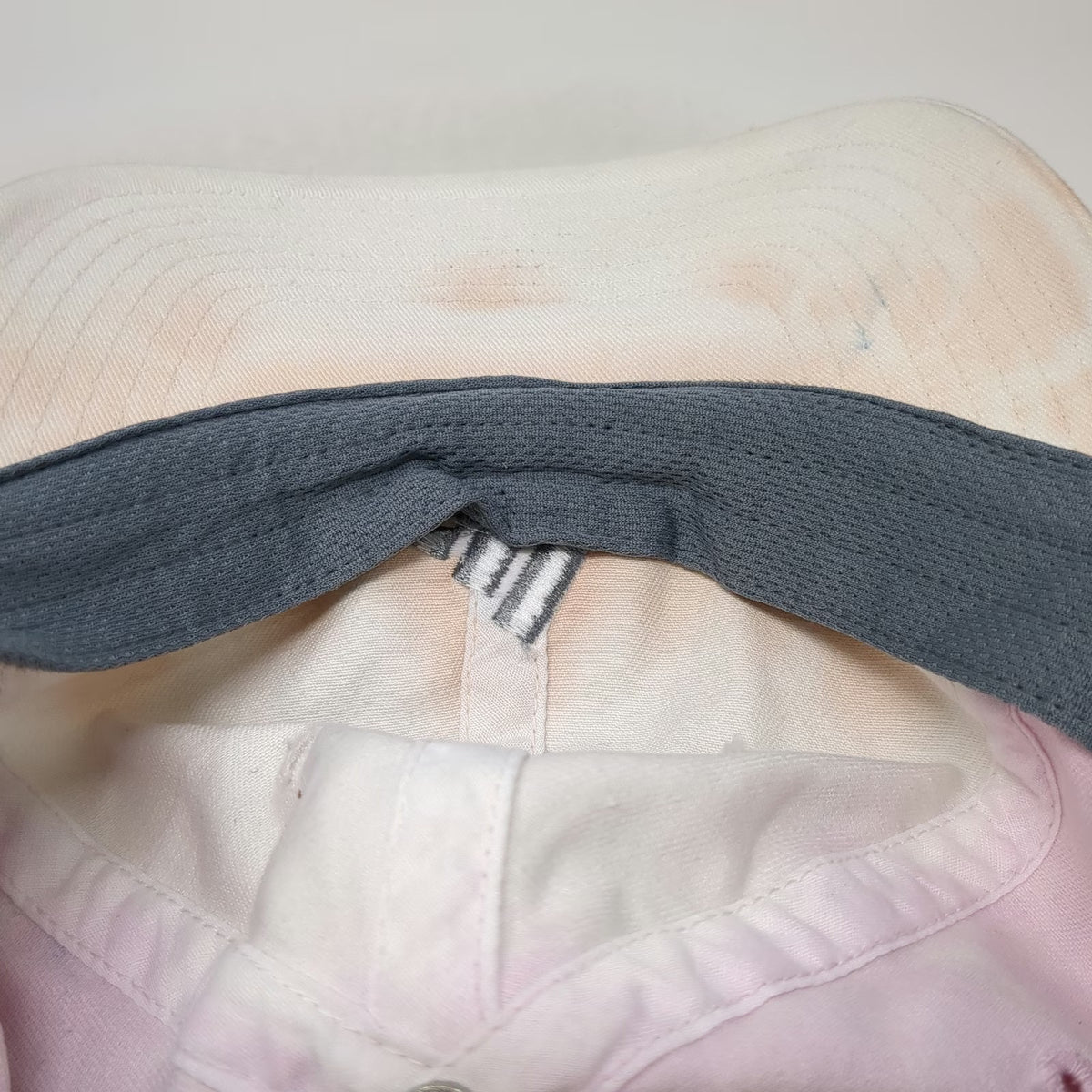Adidas Baseball Cap White Pink Orange One Size Tie Dye Logo Slideback Cotton