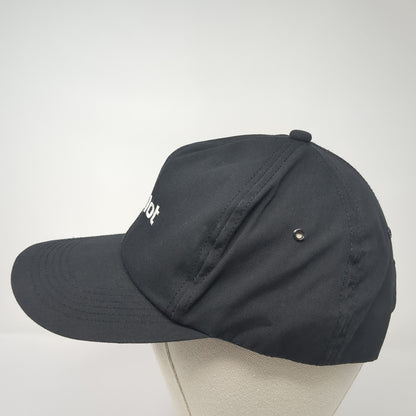 Simplot Snapback Hat Black One Size Adjustable Embroidered Solid 6 Panel