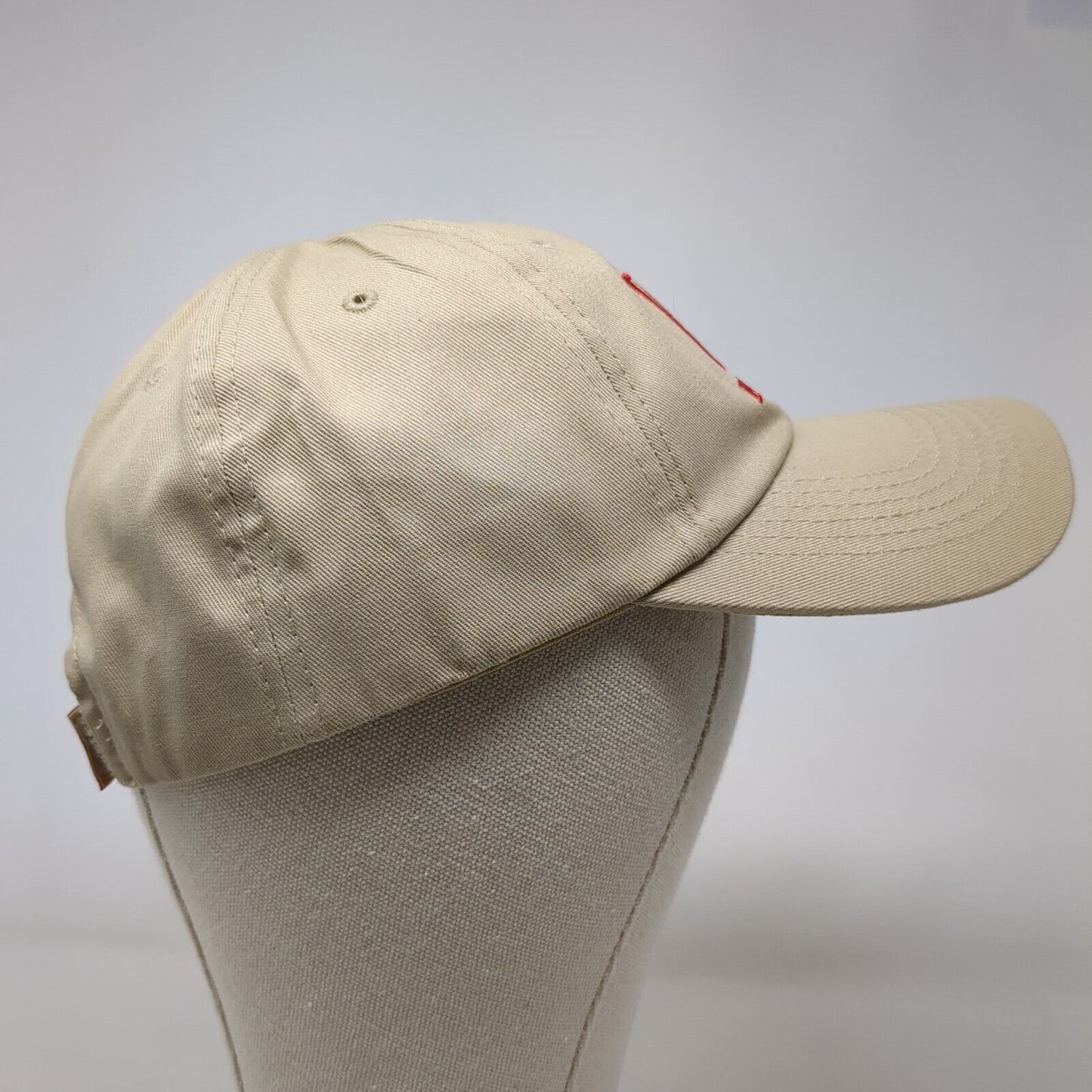 Hornady Strapback Hat Tan OSFA Adjustable Embroidered Vented Holes Cotton