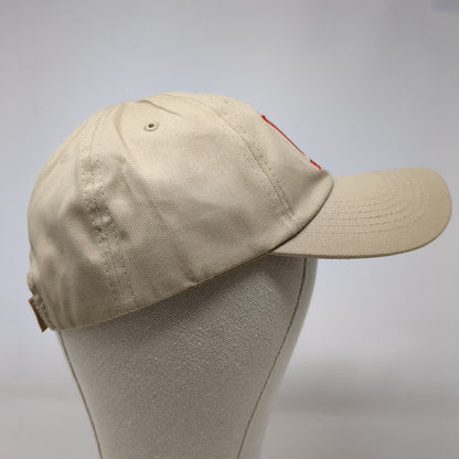 Hornady Strapback Hat Tan OSFA Adjustable Embroidered Vented Holes Cotton