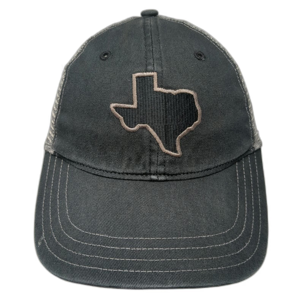 Richardson Trucker Hat Black L Texas State Mesh Snapback Embroidered 111 Cap